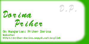 dorina priher business card